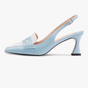 Castamere NEW light blue and white slingback heels EU 36